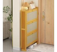 Zapatero ultrafino con cajones plegables, zapatero de madera montado en la pared para entrada, pasillo, dormitorio, solución de almacenamiento de zapatos estrecha que ahorra espacio