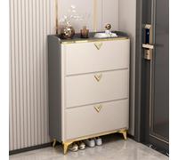 Zapatero ultrafino con cubierta a prueba de polvo, 3 puertas abatibles, capacidad para 19 30 pares, ahorro de espacio, armario de almacenamiento de zapatos para dormitorio, entrada, 60 x 17 x 120 cm