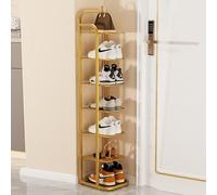 Zapatero vertical de bambú de 10 niveles para sala de estar, entrada, baño, duradero, plegable, estante de almacenamiento para flores