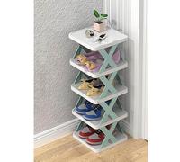 Zapatero vertical - Estante apilable de 5 niveles para zapatos - Armario de almacenamiento que ahorra espacio para entrada, pasillo, armario de esquina - Diseño compacto