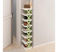Zapatero vertical multicapa, torre de zapatos de esquina estrecha, estante plegable para zapatos, estante de almacenamiento para organizadores y almacenamiento para entrada estrecha, pasillo