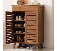 Zapatero vintage para entrada, zapatero con cajones, muebles de almacenamiento con 2-4 puertas, solución de almacenamiento de entrada para pasillo, armario, pasillo