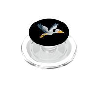 Zapatero Volador Blanco cigüeña pájaro Animal Regalo Hombres Mujeres niños PopSockets PopGrip para MagSafe