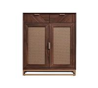 Zapatero Zapatero de Entrada Gabinete de Zapatos de Madera Maciza Gabinete de Porche Minimalista Moderno Sala de Estar Taquilla de Nogal Negro Gabinete de partición Zapatero para Entrada Gabinete de