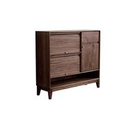 Zapatero Zapatero de madera maciza de nogal de 100 x 35 x 100 cm, zapatero de entrada, mesa de almacenamiento moderna for salón o hogar, mueble de almacenamiento. Armario Para Guardar Zapatos