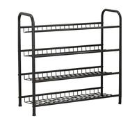 Zapatero Zapatero de metal, unidad almacenamiento zapatos 4 niveles for 16-20 pares, estante organizador expandible y ajustable for entrada, pasillo, sala estar Gabinete de almacenamiento de zapatos