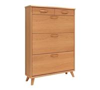 Zapateros independientes Gabinete for zapatos con 3 cajones abatibles, gabinete de almacenamiento delgado que ahorra espacio, organizador independiente for entrada, pasillo, dormitorio(100x24x133cm)
