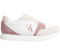 Calvin Klein Jeans Runner Low Lace Mix ML BTW YW0YW01436, Zapatilla de Running Mujer, Blanco (Bright White/Whisper Pink), 39 EU