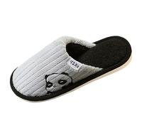Zapatilla Cerrado D Interior Mujer Verano Mulas Mujer Verano Cuentos, Zapato Suela Flexible, Zapatilla Punta Redonda, Zapatilla De Piel Cómoda, Tong Transición Otoño Invierno, Tong - Casual, gris, 44