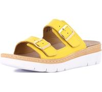 Zapatilla confort GRUNLAND-MOLL con doble hebilla ajustable, plantilla extraíble de piel Drysoft, suela moldeada y cuña de 4 cm.