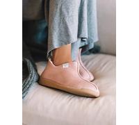 Zapatilla de casa abotinada para mujer en piel | MOSCU-BD 35 ROSA