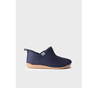 Zapatilla de casa abotinada para mujer en piel | MOSCU-BD 44 MARINO