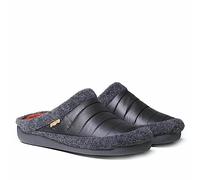 Zapatilla de casa para hombre hecha en fieltro y tejido - NORDI-TK Negro, 47 EU.
