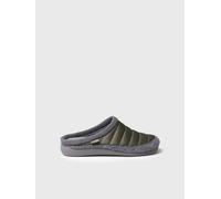 Zapatilla de casa tipo zueco en tejido acolchado y fieltro | NIX-TK 42 CAQUI