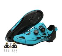 Zapatilla de Ciclismo Hombre Mujer, Zapatillas de Bicicleta de Carretera, Zapatos Bicicleta de Montaña, compatibles con Pedal SPD-SL e instalación Compatible SPD/Look KEO Cleats 44