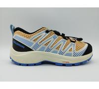Zapatilla de trail running XA PRO V8 J CREMA-AZUL 33