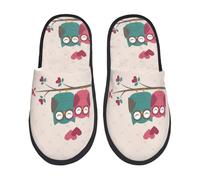 Zapatilla Interior Amantes De Las Aves Zapatillas De Estar Antideslizantes Cálido Pantuflas Cómoda Zapatillas De Casa Para Hotel Dormitorio Hogar L