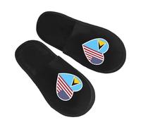 Zapatilla Interior Amo A Estados Unidos Y A Santa Lucía Zapatillas De Estar Unisex Zapatillas De Casa Suaves Cálido Pantuflas Para Hotel Hogar Dormitorio M