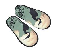 Zapatilla Interior Aves De Vivero De Garzas Azules Zapatillas De Estar Suaves Zapatillas De Casa Unisex Cálido Pantuflas Para Hotel Viaje Dormitorio M