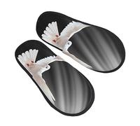 Zapatilla Interior Pájaro De La Paz Volando Zapatillas De Estar Unisex Zapatillas De Casa Antideslizantes Invierno Cálido Zapatos Para Viaje Dormitorio Hotel M