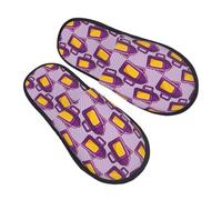 Zapatilla Interior Patrón De Utensilios De Cocina Con Tetera Zapatillas De Estar Antideslizantes Zapatillas De Casa Cómoda Cálido Pantuflas Para Viaje Hogar Hotel M