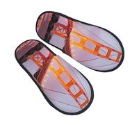 Zapatilla Interior Puente Golden Gate De San Francisco Cálido Pantuflas Antideslizante Invierno Cálido Zapatos Suaves Zapatillas De Estar Para Dormitorio Viaje Winter M