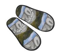 Zapatilla Interior Rumbo A 2025 Cálido Pantuflas Antideslizantes Zapatillas De Casa Cómoda Invierno Cálido Zapatos Para Dormitorio Hotel Hogar M