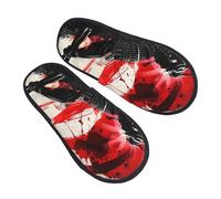 Zapatilla Interior Samurái Japonés, Bandera Japonesa Zapatillas De Estar Unisex Zapatillas De Casa Suaves Cálido Pantuflas Para Viaje Dormitorio Hotel M