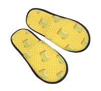 Zapatilla Interior Sándwich De Aguacate En Olla Amarilla Y Blanca Zapatillas De Estar Antideslizante Invierno Cálido Zapatos Suaves Zapatillas De Casa Para Hotel Viaje Dormitorio M