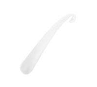 Zapatilla larga de plástico con gancho curvado, 1 pieza, durable, portátil, cómodo, mango antideslizante, elevador de zapatos, transparente, Talla única