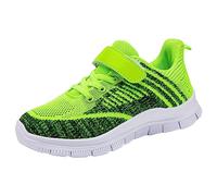 Zapatilla niño Basket fille Sneaker Sport Chaussures Course Running Entrenamiento Outdoor Indoor Chaussure Mesh Running Sneakers Chaussures pour Bébé Boy Fille, Verde 2, 33.5 EU