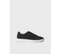 Zapatilla para hombre en piel nobuck con cordones | DALMAU 46 NEGRO