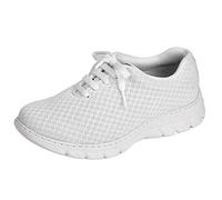 DIAN - CALPE Blanco 46, Zapatilla de Trabajo para Sanidad y Hostelería, Unisex, Transpirable y Repelente a Líquidos, Plantilla Acolchada, Antirozaduras, Antideslizante y Antiestática.