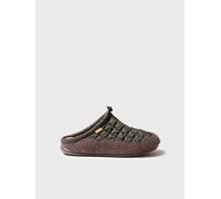 Zapatilla tipo zueco para hombre en tejido acolchado y fieltro | NADIR-UM 41 CAQUI