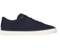 Tommy Hilfiger Sneaker con suela vulcanizada Hombre Core Canvas Low Top, Azul (Desert Sky), 44