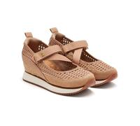 Zapatillas Abiertas Piel CUÑA Rafia Belmont