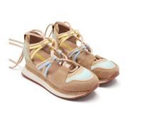 Zapatillas Abiertas Piel CUÑA Rafia Bridport