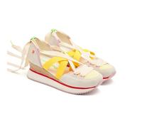 Zapatillas Abiertas Piel CUÑA Rafia HINESBURG