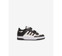 Zapatillas Adidas Rapid Court Low JP7654 Negro Blanco Niño Cierre Con Velcro