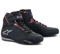 Zapatillas Alpinestars Sektor Waterproof Negro-gris oscuro-rojo fluor 8 (EU 40.5)