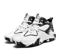 Zapatillas Altas de Piel for Hombre, Ideales for el Invierno. Suela Gruesa, amortiguación y Uso Deportivo. Aptas for Correr, Hacer Ejercicio Montar en Bicicleta(White,EU 40)