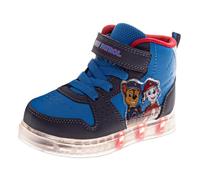Zapatillas altas para niños con luces LED de la Patrulla Canina, Spiderman, Monster Jam Sonic (talla: 6-10 niños pequeños/11-12 niños pequeños), Paw Patrol - Azul marino, 30 EU
