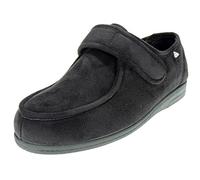 Zapatillas Ancho Especial Hombre y Mujer para pies Delicados. con Velcro. Marca SEVILLAS Antes Celiaruiz - Diabéticos, Posoperatorio. Antibacterianas. Invierno. Posoperatorio. Negro Talla 47