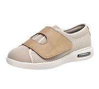 Zapatillas Ancho Especial, Zapatos preventivos de Salud Extra Anchos Zapatos ortopédicos cómodos para Ancianos Zapatos Ortopédicos Fascitis Plantar,Beige,43 EU