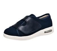 Zapatillas Ancho Especial, Zapatos preventivos de Salud Extra Anchos Zapatos ortopédicos cómodos para Ancianos Zapatos Ortopédicos Fascitis Plantar,Azul,39 EU