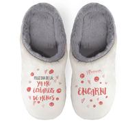 Zapatillas andar por casa Personalizadas mujer. Pantuflas Detalles Día de la Madre. Regalo original. (Ya me echarás de menos, Sistema tallas calzado EU, Adulto, Números (rango), mediano, 36, 38)