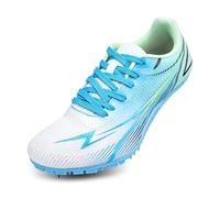 Zapatillas Atletismo con Clavos Zapatos Unisex para Pro Correr | Zapatos Running Hombres Mujeres Malla Transpirables con 8 Clavos Campo Salto Largo, Training Sneakers