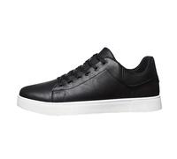 Zapatillas bajas con cordones para hombre, informales, atemporales para un aspecto versátil, deportivo y elegante, zapatos con cordones, transpirables, zapatos cómodos, Negro , 42 EU