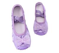 Zapatillas Ballet Niña Ballet Bow Women's Dance Shoes Ballroom Dancing Ladies Princess Woman Ballerina Girl Kids(Purple,30)