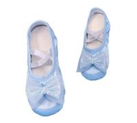 Zapatillas Ballet Niña Ballet Bow Women's Dance Shoes Ballroom Dancing Ladies Princess Woman Ballerina Girl Kids(Blue,37)